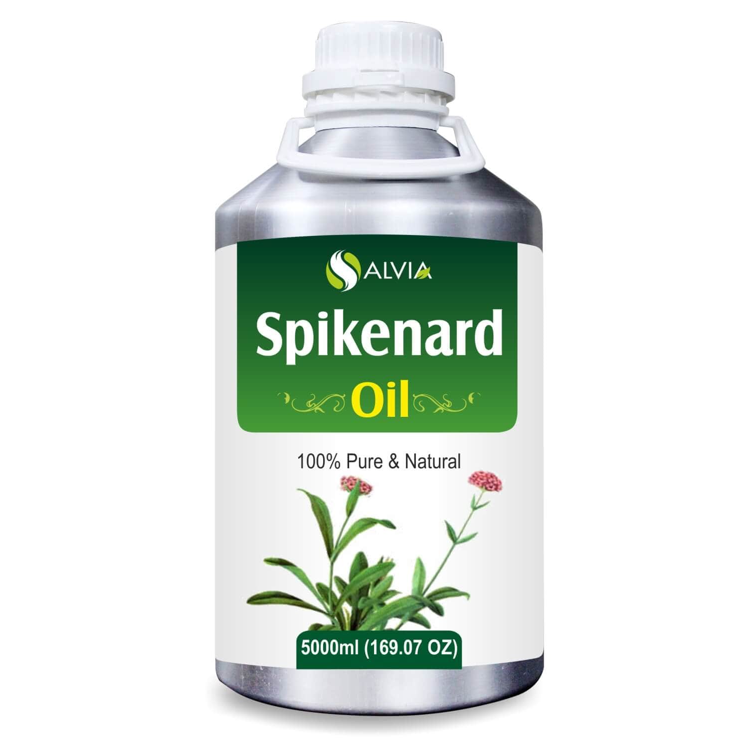 Salvia Natural Essential Oils 5000ml Spikenard Oil (Nardostachys jatamansi) Natural Essential Oil Anti Inflammatory Reduce Stress Relief Muscle & Pain, Skincare, Best For Aromatherapy
